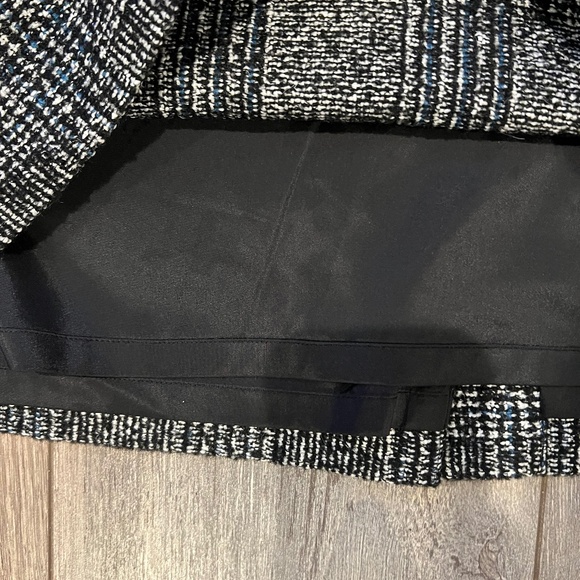 Ann Taylor Tweed Mini Pencil Skirt Size 6 Black Blue Wool Blend - Picture 5 of 6